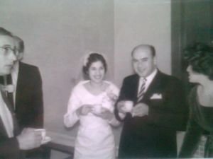 حفل زفاف المرحوم الدكتور محمد طالب عبد الحفيط سلهب  ومنيرة الحموري عام 1956 في شيكاغو  امريكا